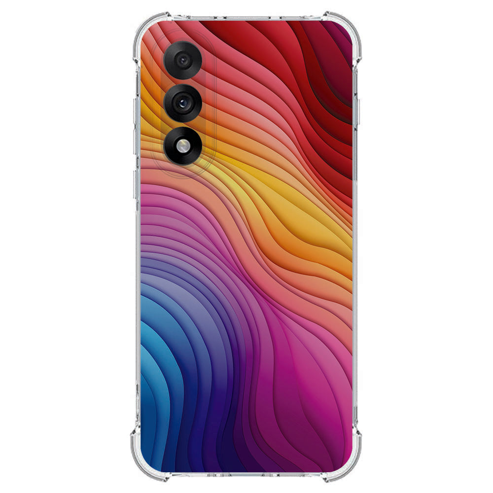 TPU Telefoonhoesje OnePlus Nord 5 - Regenboog schokabsorberende backcover designkleur achterkant