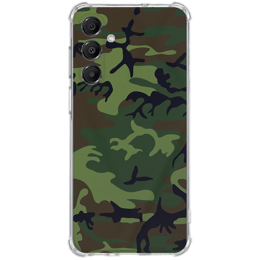 TPU Telefoonhoesje Samsung Galaxy A17 Army Dark schokabsorberende backcover achterkant