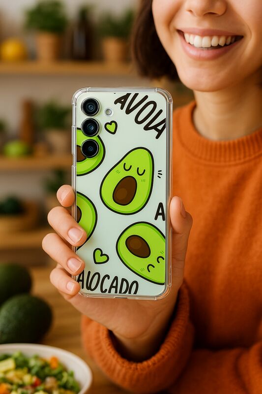 TPU Telefoonhoesje Samsung Galaxy A17 Avocado Singing schokabsorberende backcover design voorkant
