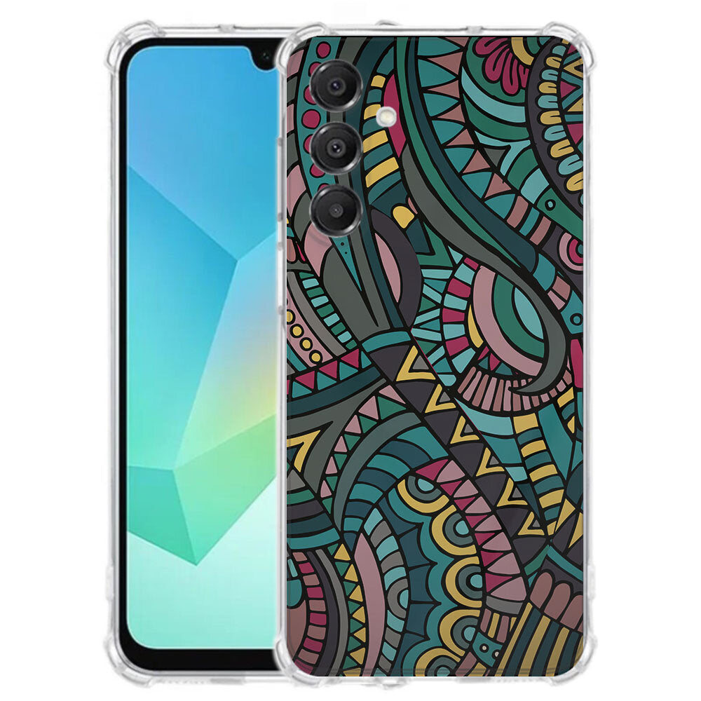 TPU Telefoonhoesje Samsung Galaxy A17 Aztec schokabsorberende backcover design zijaanzicht
