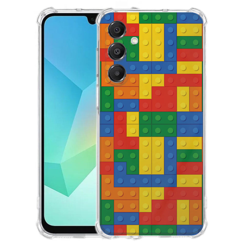 Samsung Galaxy A17 TPU Telefoonhoesje Samsung Galaxy A17 Blokken schokabsorberende backcover voorkant