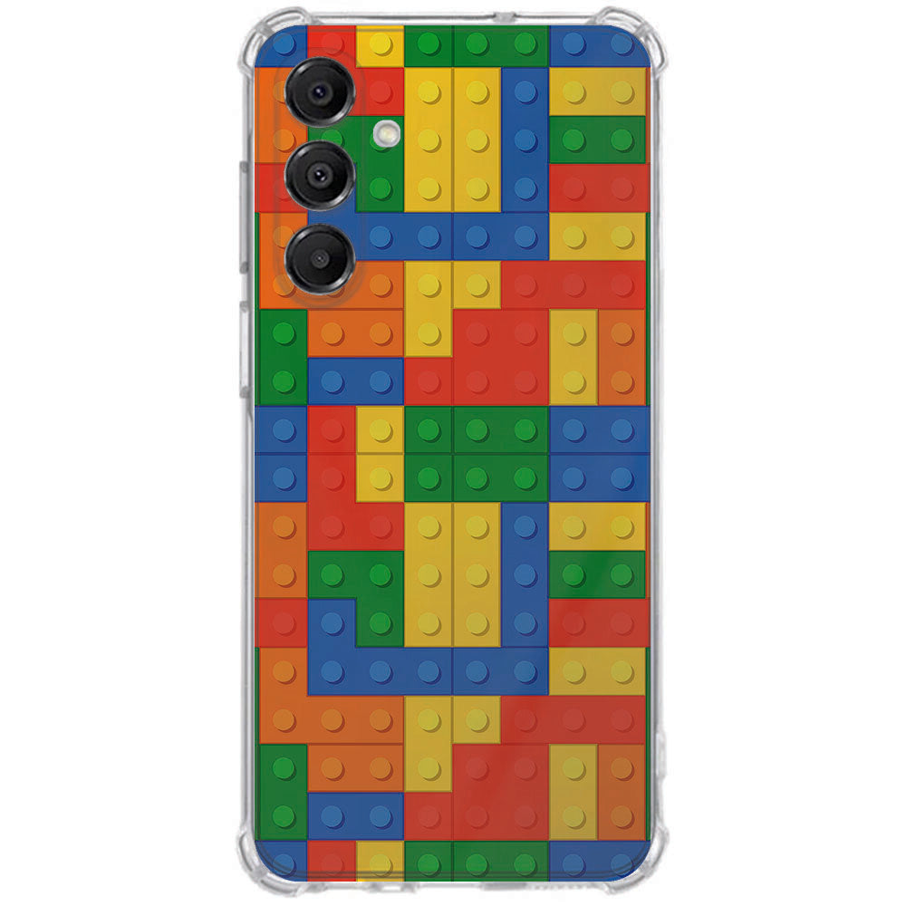 Samsung Galaxy A17 TPU Telefoonhoesje Blokken schokabsorberende backcover achteraanzicht