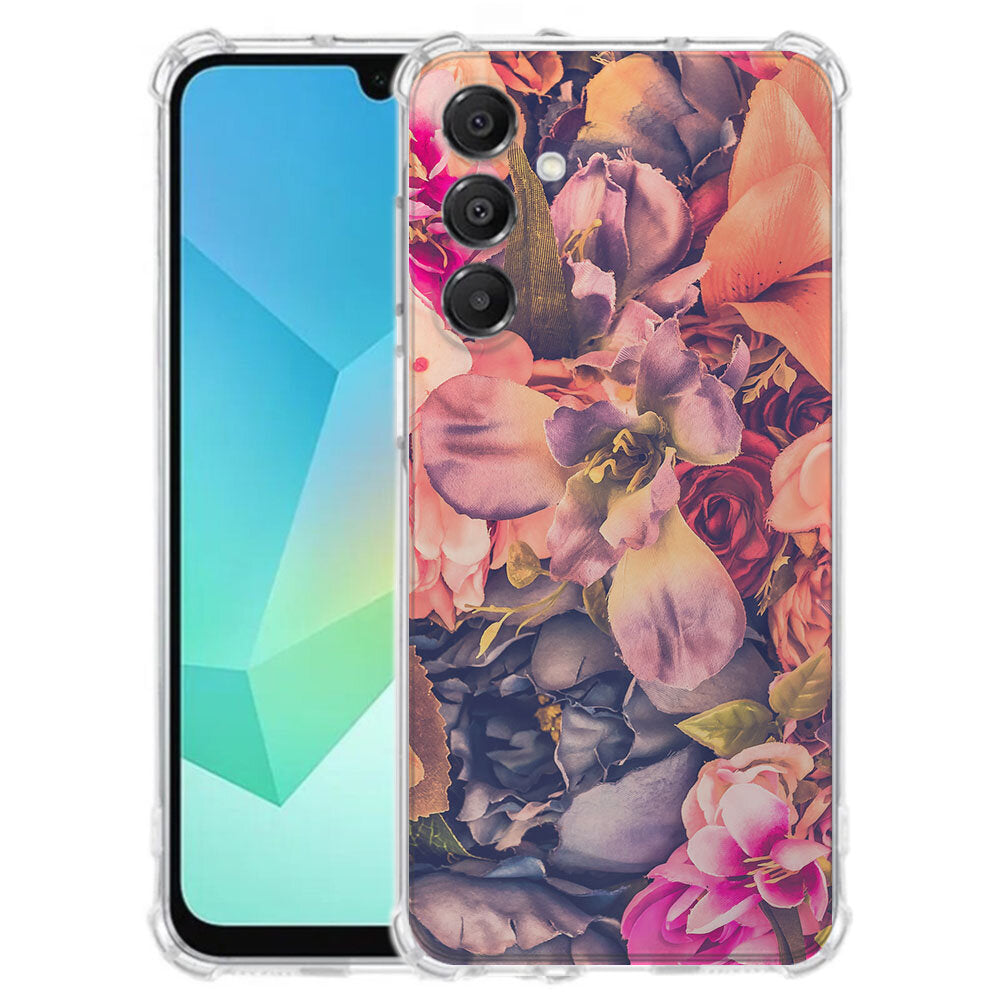 TPU Telefoonhoesje Samsung Galaxy A17 Bosje Bloemen schokabsorberende backcover voorkant achterkant