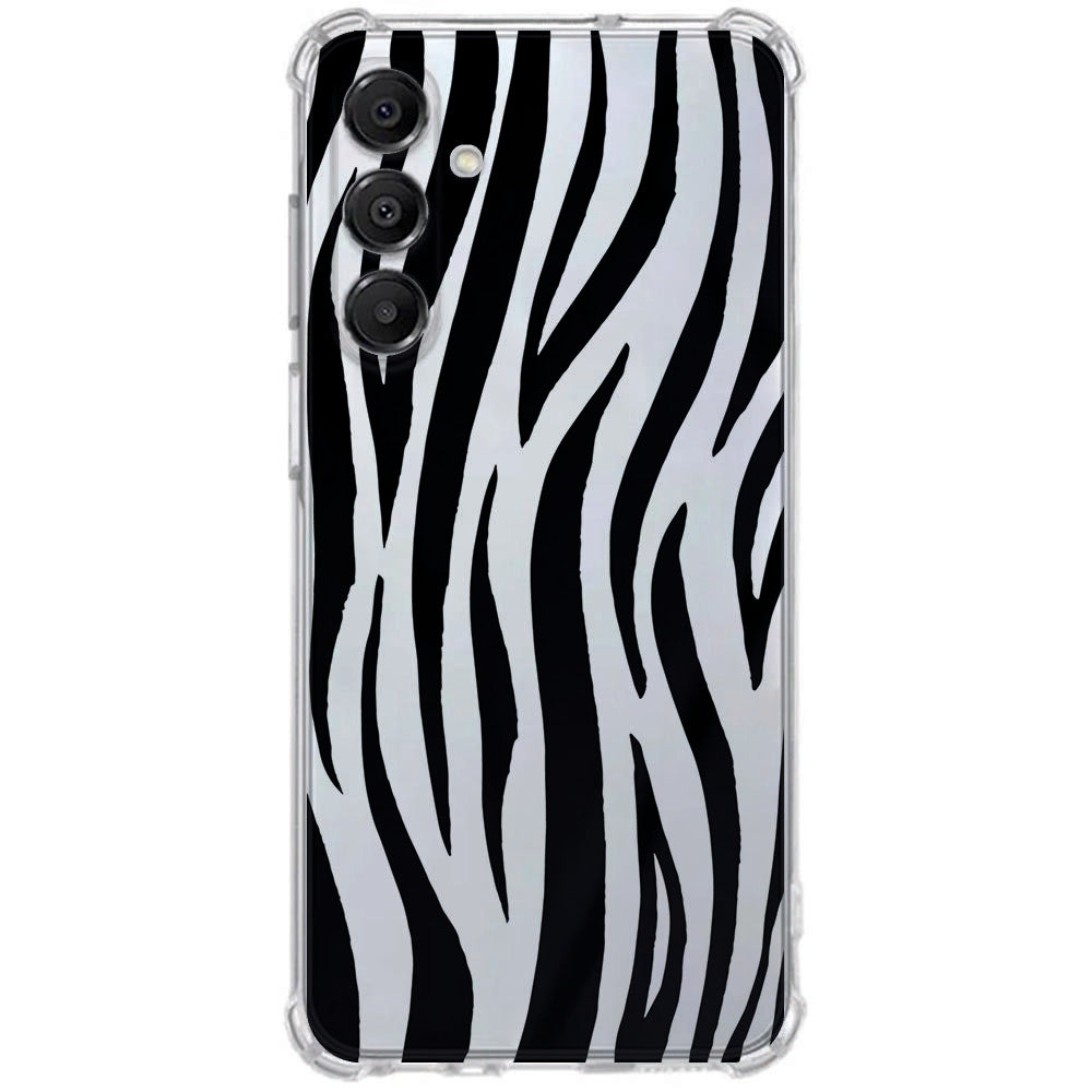 Samsung Galaxy A17 TPU Telefoonhoesje Zebra schokabsorberende backcover achterkant