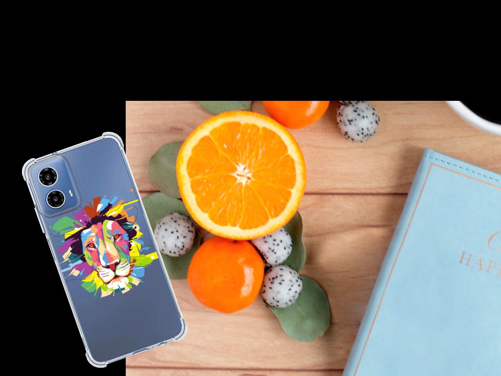 Motorola Edge 40 Neo TPU bumper Leeuwen Design Zijkant