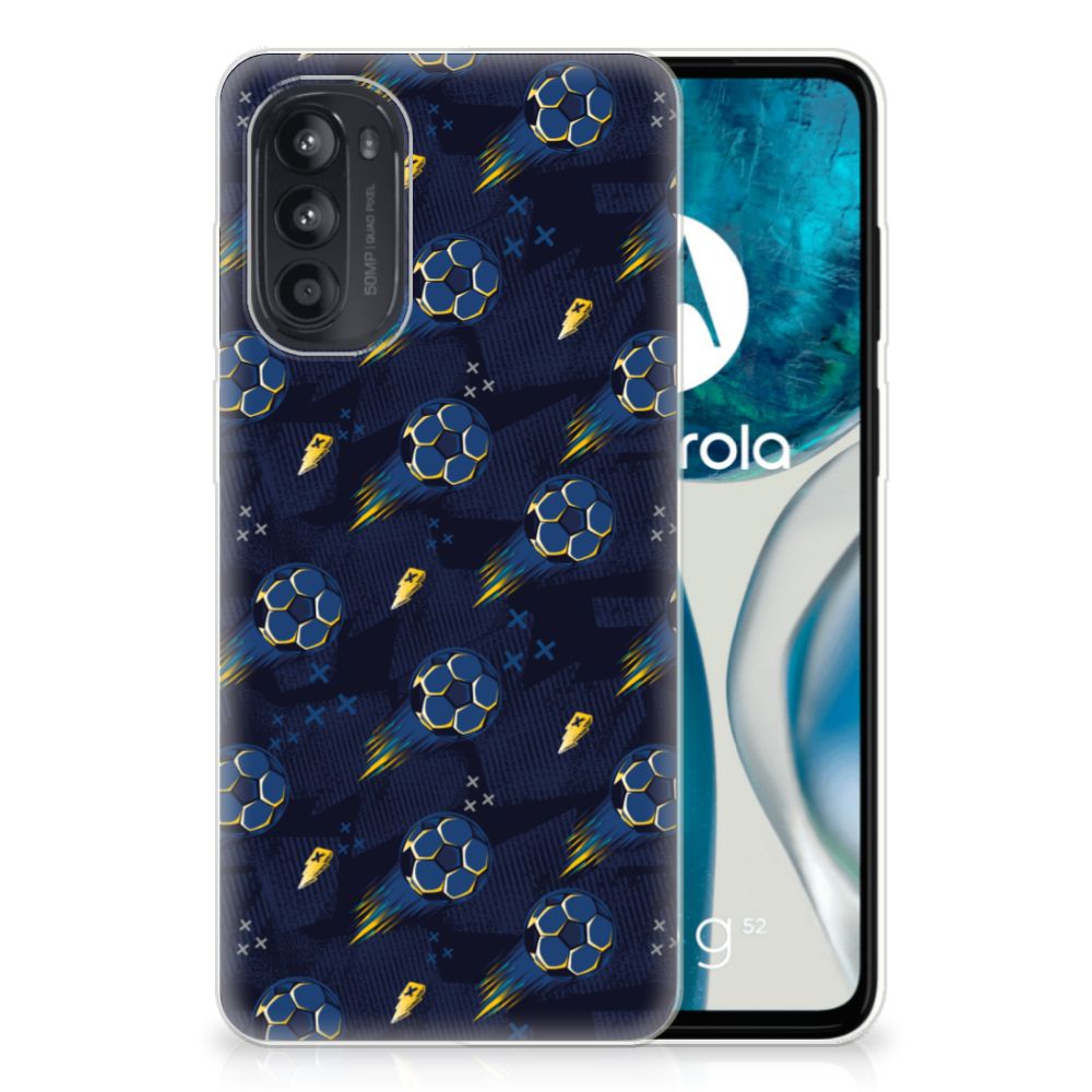 Motorola Moto G52/G82 TPU bumper voor Motorola Moto G52/G82 Voetbal voorkant
