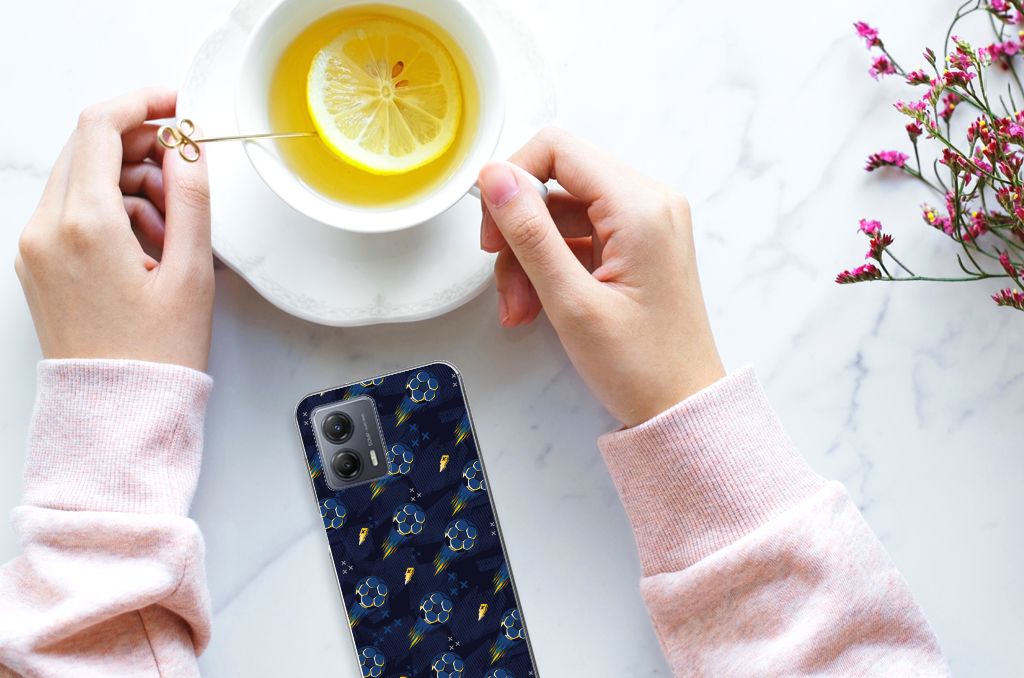 TPU bumper voor Motorola Moto G53 Voetbal, stijlvol ontwerp met gebruiksgemak en bescherming, perfect cadeau! âŊī¸