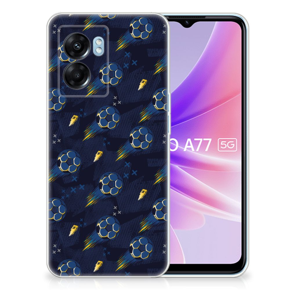 OPPO A77 TPU bumper Voetbal design achterkant