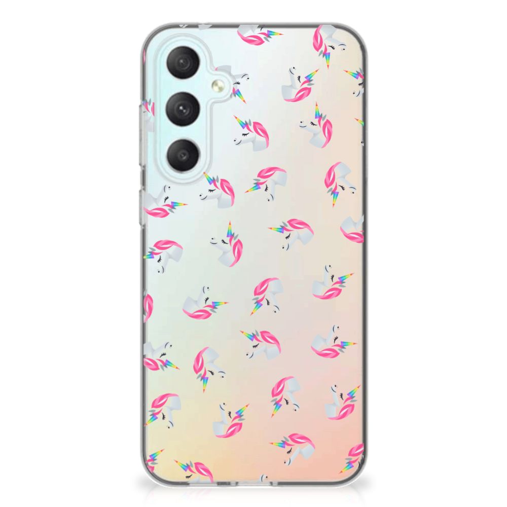 Samsung Galaxy S23 FE TPU bumper Unicorns achterzijde