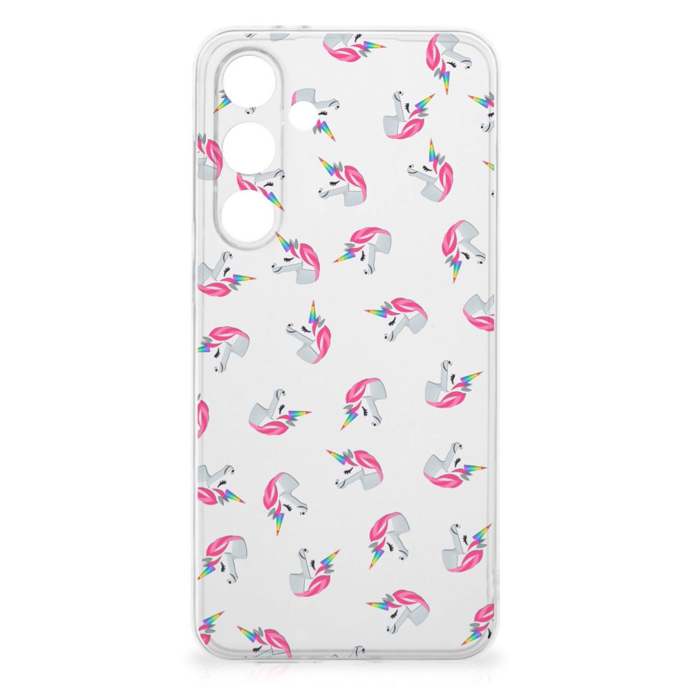 Samsung Galaxy S24 FE TPU bumper Unicorns achterkant