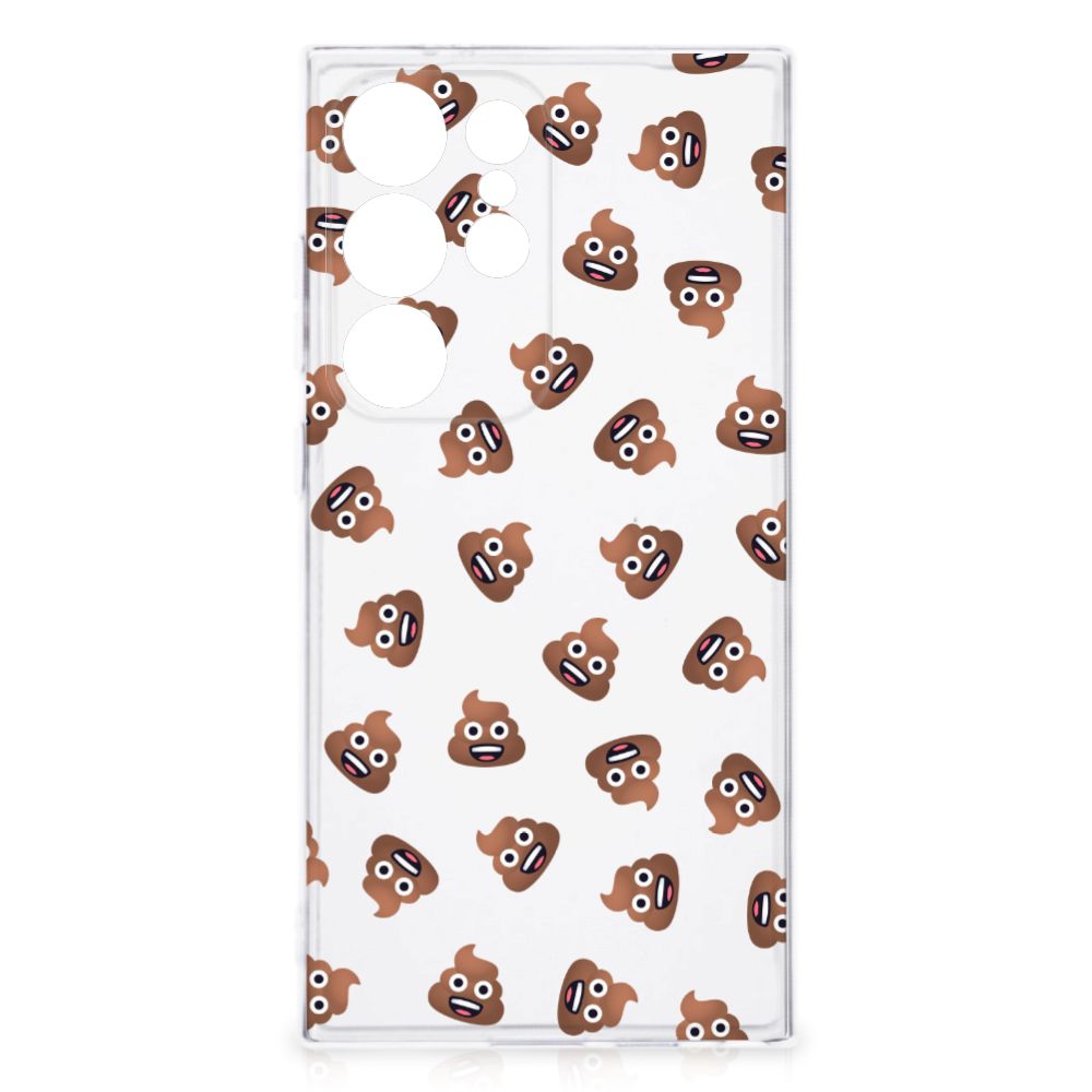 TPU bumper voor Samsung Galaxy S24 Ultra Poep Emojis met schattige poep emoji's đŠ voor bescherming en uitstraling.