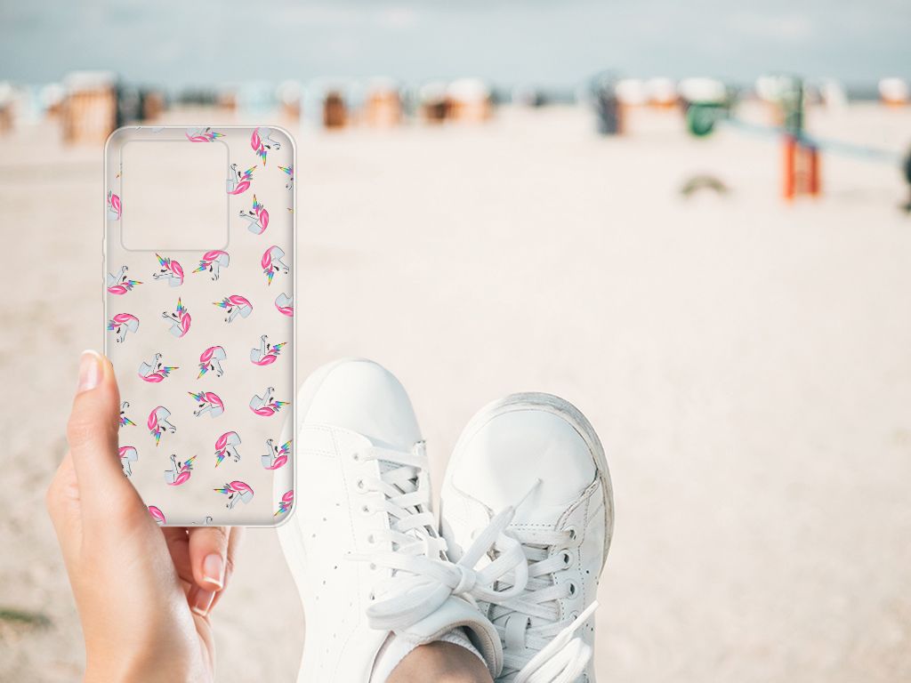 Xiaomi 13T TPU bumper voor Xiaomi 13T Unicorns achterkant design hand strand