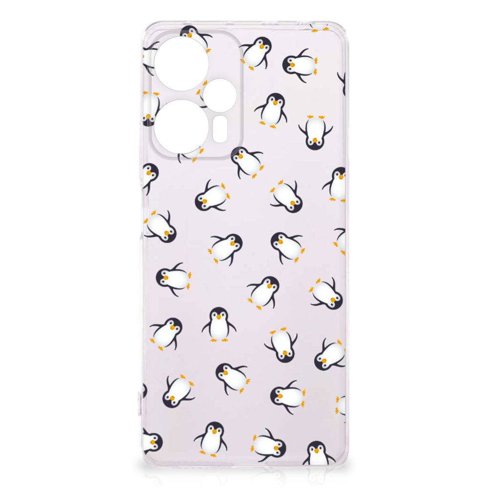 Xiaomi Poco F5 TPU bumper Pinguïn ontwerp achterkant