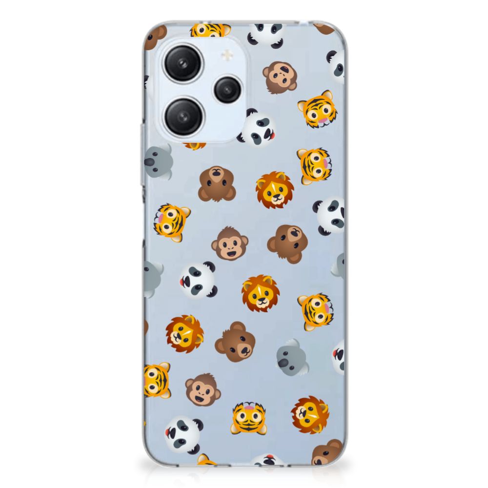 TPU bumper voor Xiaomi Redmi 12 4G Dieren Emojis dieren design achterkant