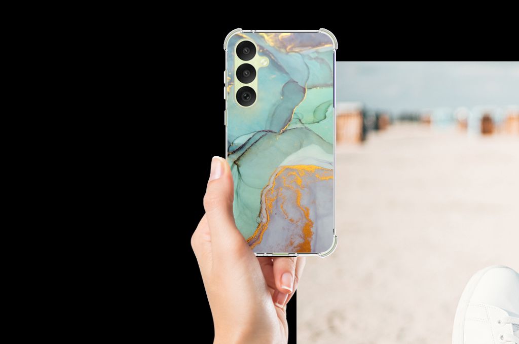 TPU bumper voor Xiaomi Redmi Note 13 5G Dieren Emojis in hand met elegante marmerdesign, perfect als cadeau!