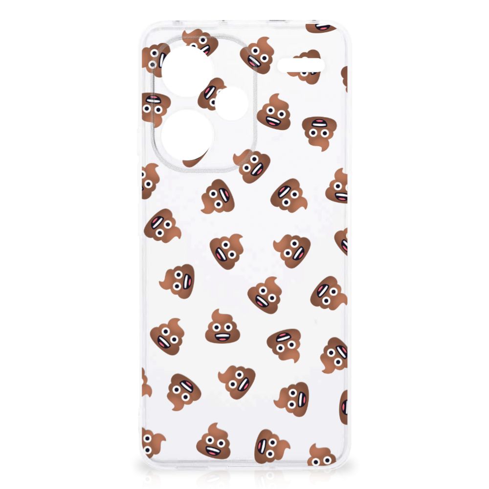 Xiaomi Redmi Note 13 Pro Plus TPU bumper Poep Emojis achterzijde