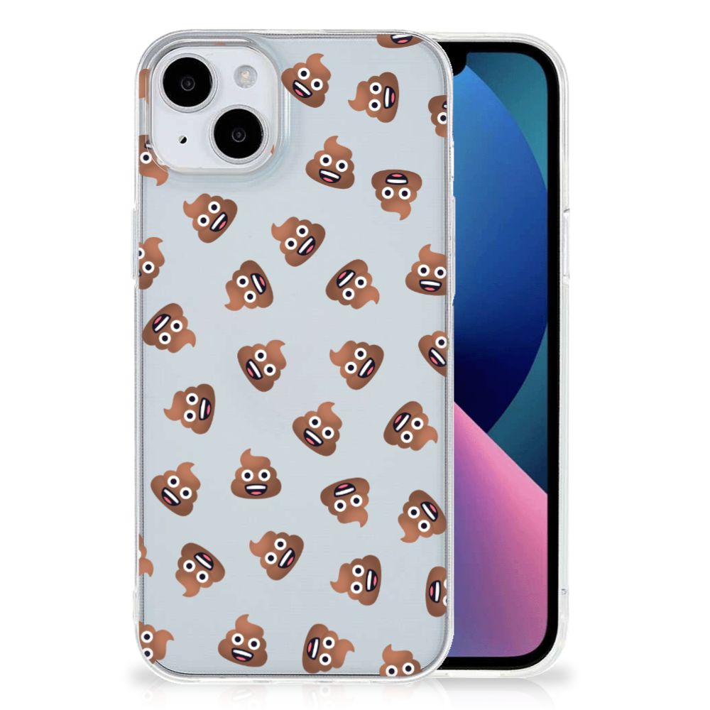 Apple iPhone 15 Plus TPU bumper voor iPhone 15 Plus Poep Emojis achterkant
