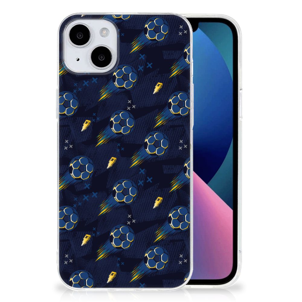TPU bumper voor iPhone 15 Plus Voetbal - trendy design met voetbalmotieven âŊī¸
