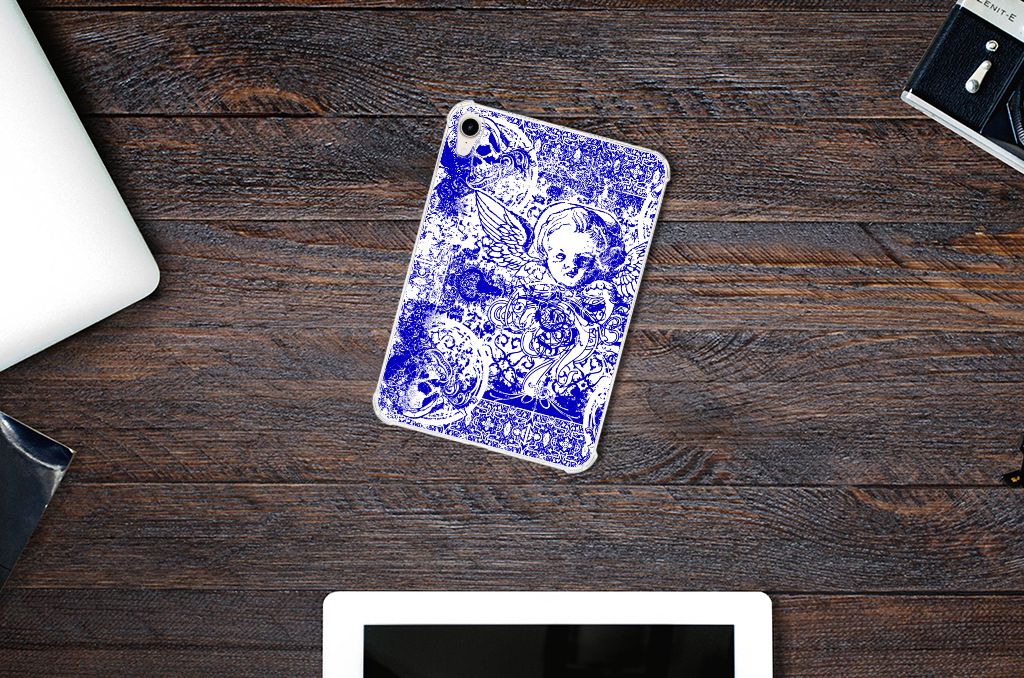 Tablet BackCover Apple iPad mini 6 (2021) Angel Skull Blauw - B2C Telecom