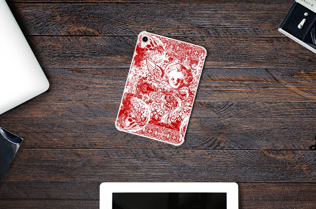 Tablet BackCover Apple iPad mini 6 (2021) Angel Skull Rood - B2C Telecom