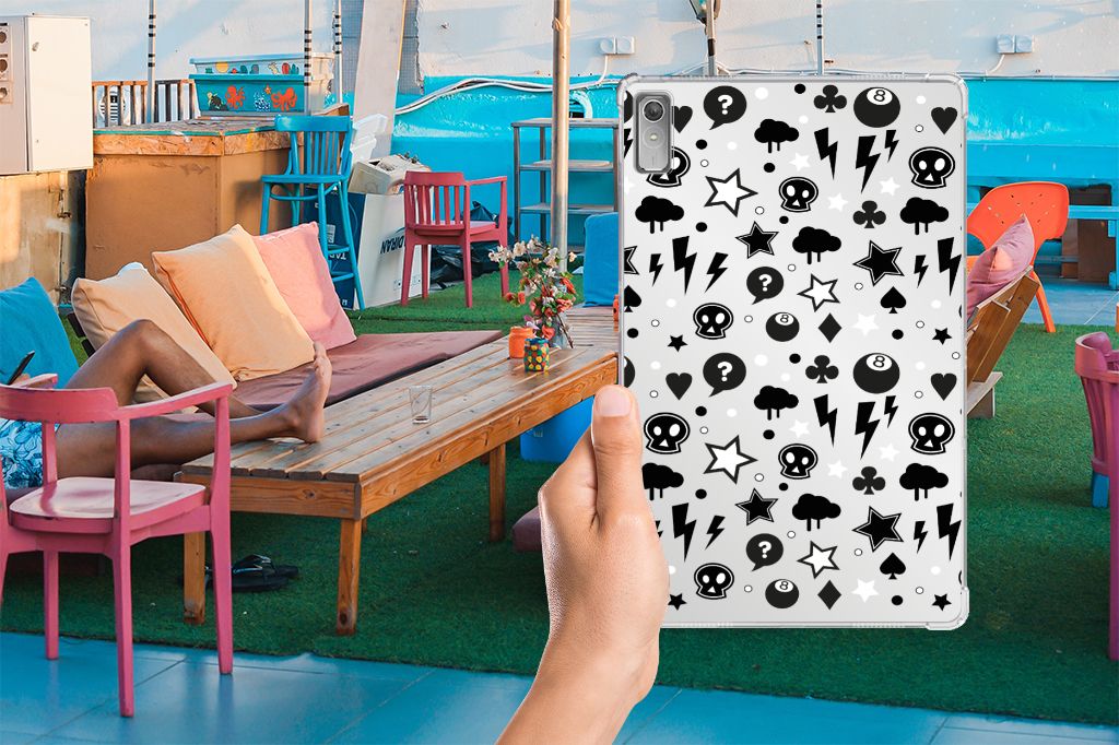 Tablet BackCover Lenovo Tab P11 Gen 2 Silver Punk met stoere ontwerpen en flexibele bescherming đ