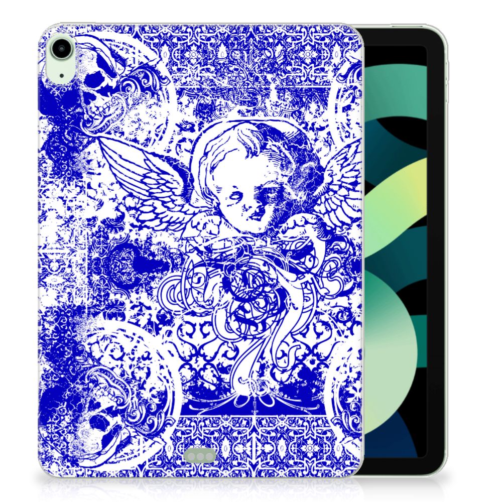 Tablet BackCover iPad Air (2020/2022) 10.9 inch Angel Skull Blauw - B2C Telecom