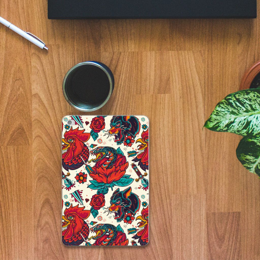 Tablet Backcover met foto voor Apple iPad Mini 4 | Mini 5 (2019) Old Skool met kleurrijk old skool tattoo design đš
