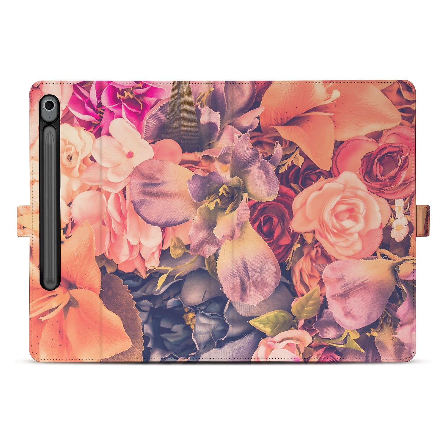 Tablet Book Case Bosje Bloemen Samsung Galaxy Tab S10 FE | Tab S9 FE bloemenpatroon voorkant