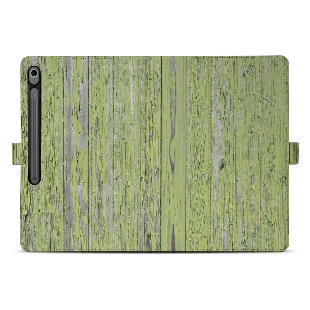 Samsung Galaxy Tab S10 FE Plus Tablet Book Case Green Wood achterkant