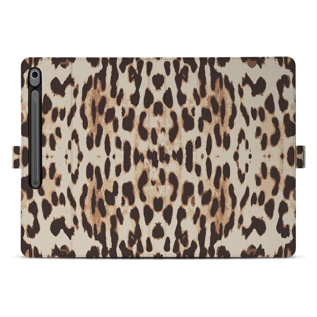 Samsung Galaxy Tab S10 FE Plus Tablet Book Case Leopard achterkant design