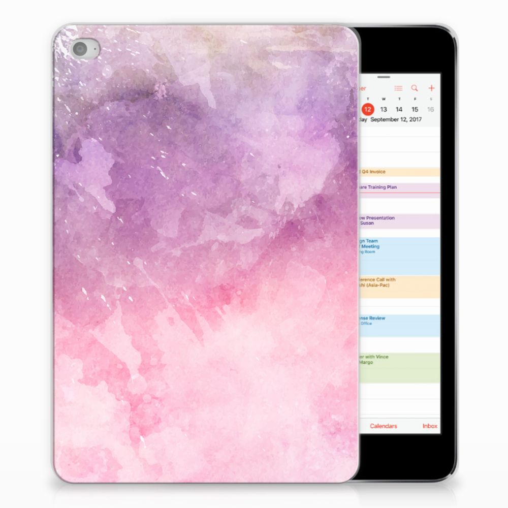 Tablethoes Apple iPad Mini 4 | Mini 5 (2019) Pink Purple Paint achterkant