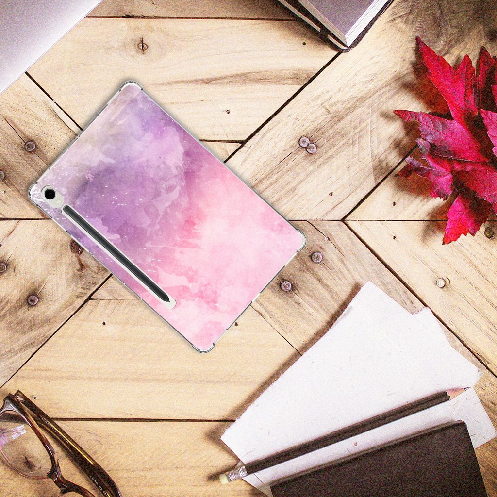 Tablethoes Samsung Galaxy Tab S9 Pink Purple Paint