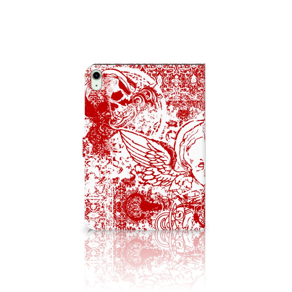 Tablettasje iPad Air (2020/2022) 10.9 inch Angel Skull Rood