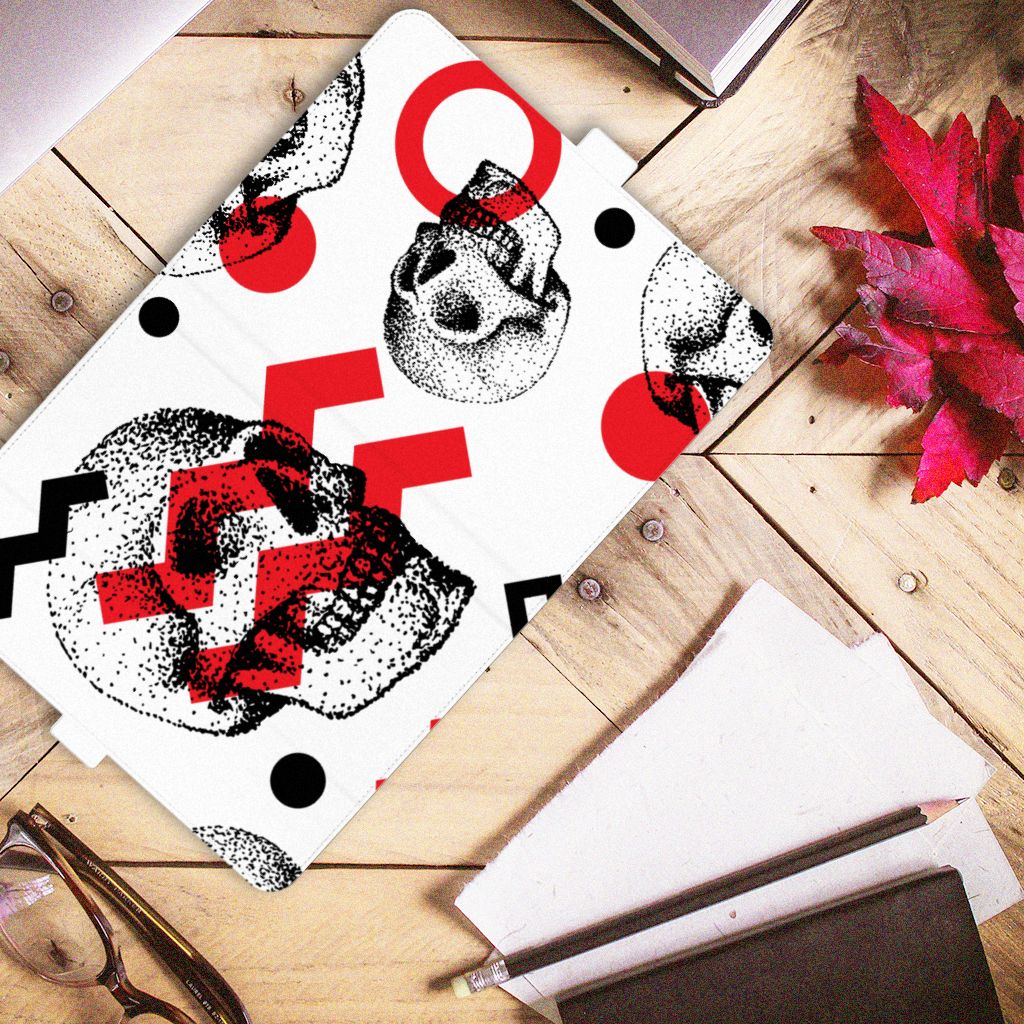 Tablettasje iPad Air (2020/2022) 10.9 inch Skull Red