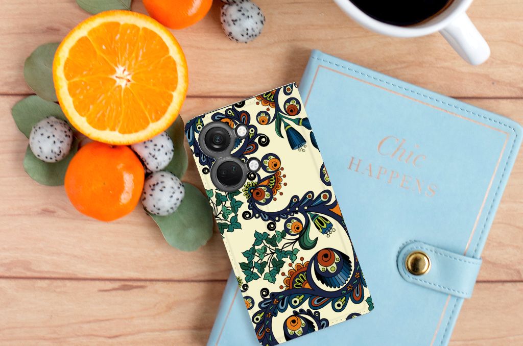 Telefoon Hoesje OnePlus Nord 3 Barok Flower design barok bloemen aanzicht