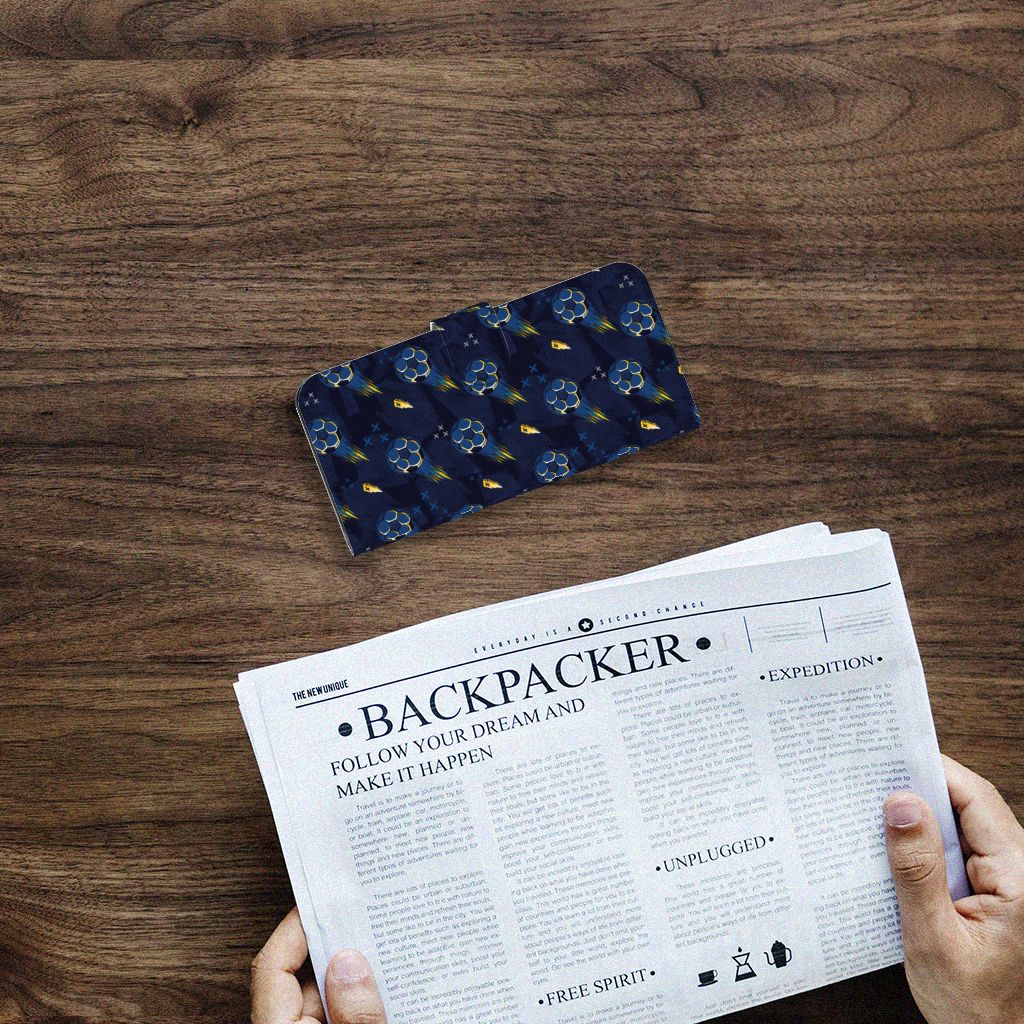 Samsung Galaxy A04e Telefoon Hoesje Voetbal bovenaanzicht