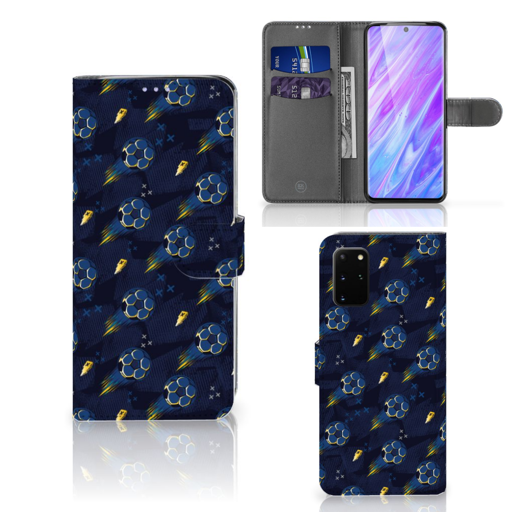 Telefoon Hoesje voor Samsung Galaxy S20 Plus Voetbal met kleurrijk voetbal design en gebruiksvriendelijke flap.