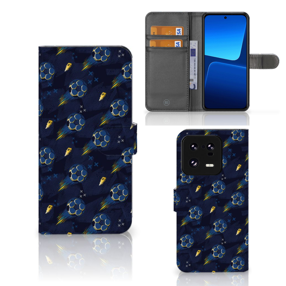 Telefoon Hoesje voor Xiaomi 13 Pro Voetbal met sportief design en handige opbergmogelijkheid âŊī¸