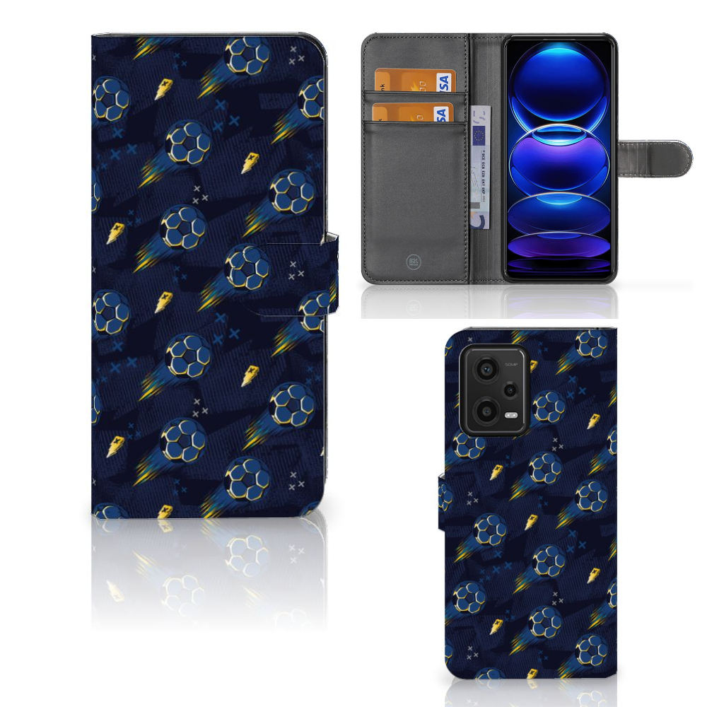 Telefoon Hoesje voor Xiaomi Redmi Note 12 5G Poco X5 Voetbal design voetbal aanzicht