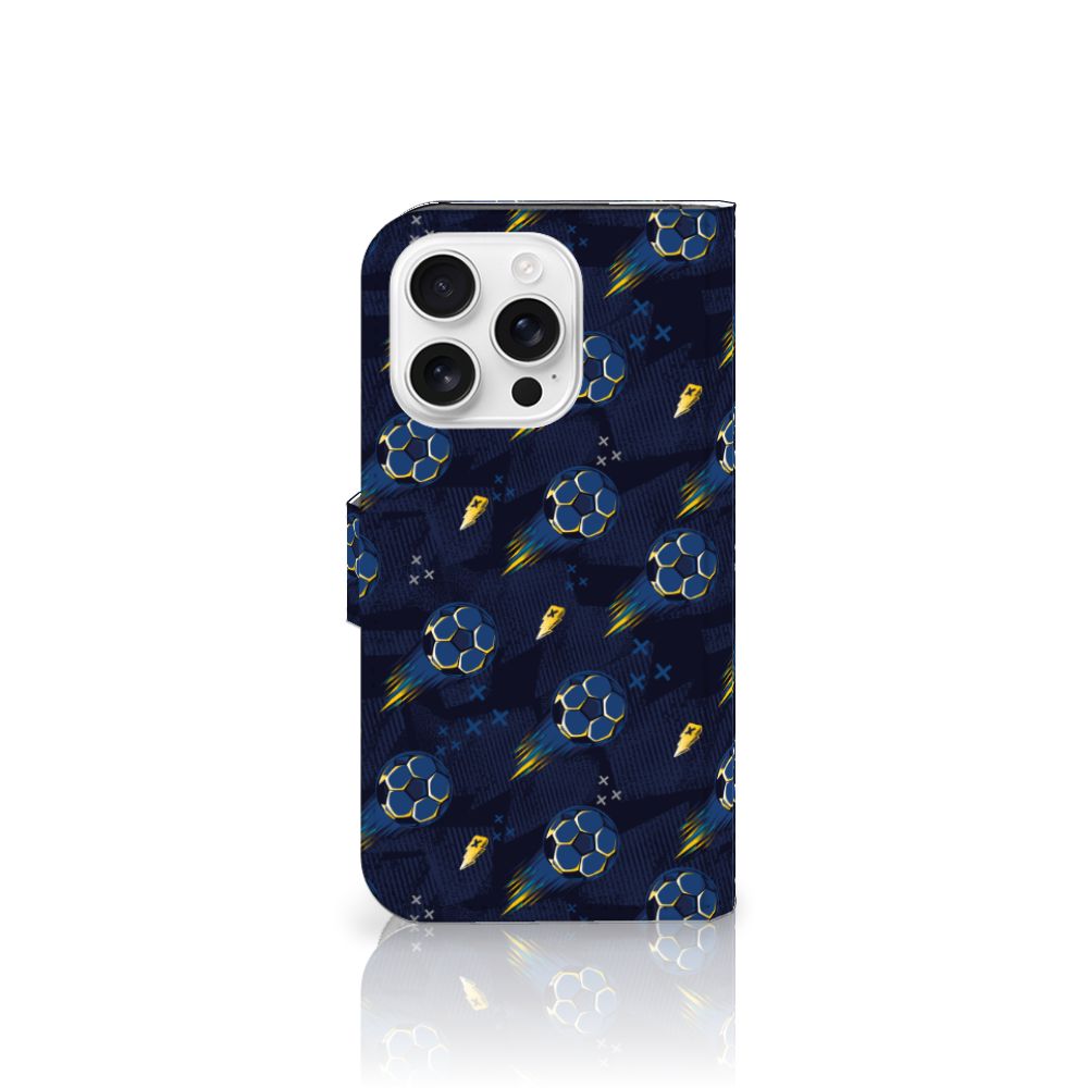 Apple iPhone 16 Pro Telefoon Hoesje Voetbal design voorkant