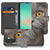 Telefoonhoesje Pasjes Samsung Galaxy A17 Britse Korthaar Magnetisch kattenprint voorkant zijkant
