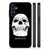 Telefoonhoesje Samsung Galaxy A15 Skull Eyes met gedetailleerde skull print en teksten op zwarte achtergrond.
