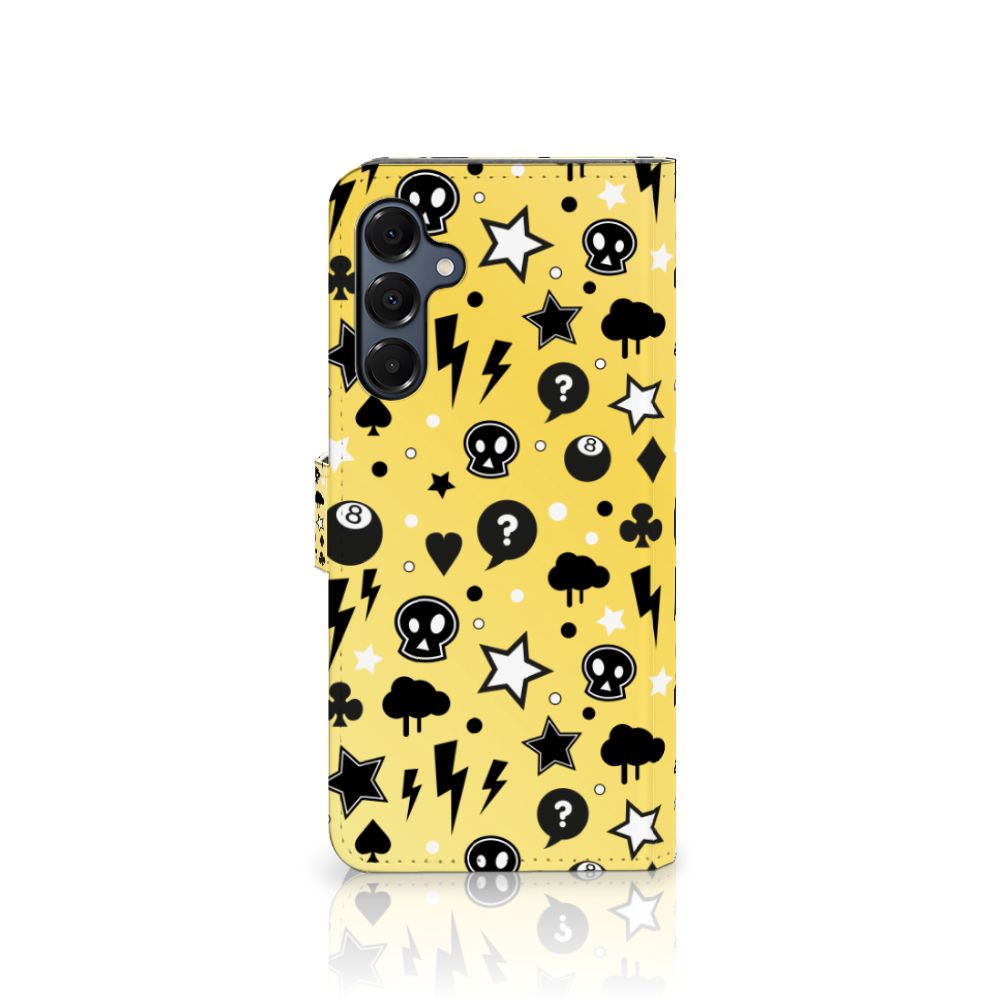 Samsung Galaxy A16 4G/5G Telefoonhoesje met Naam Punk Geel voorkant