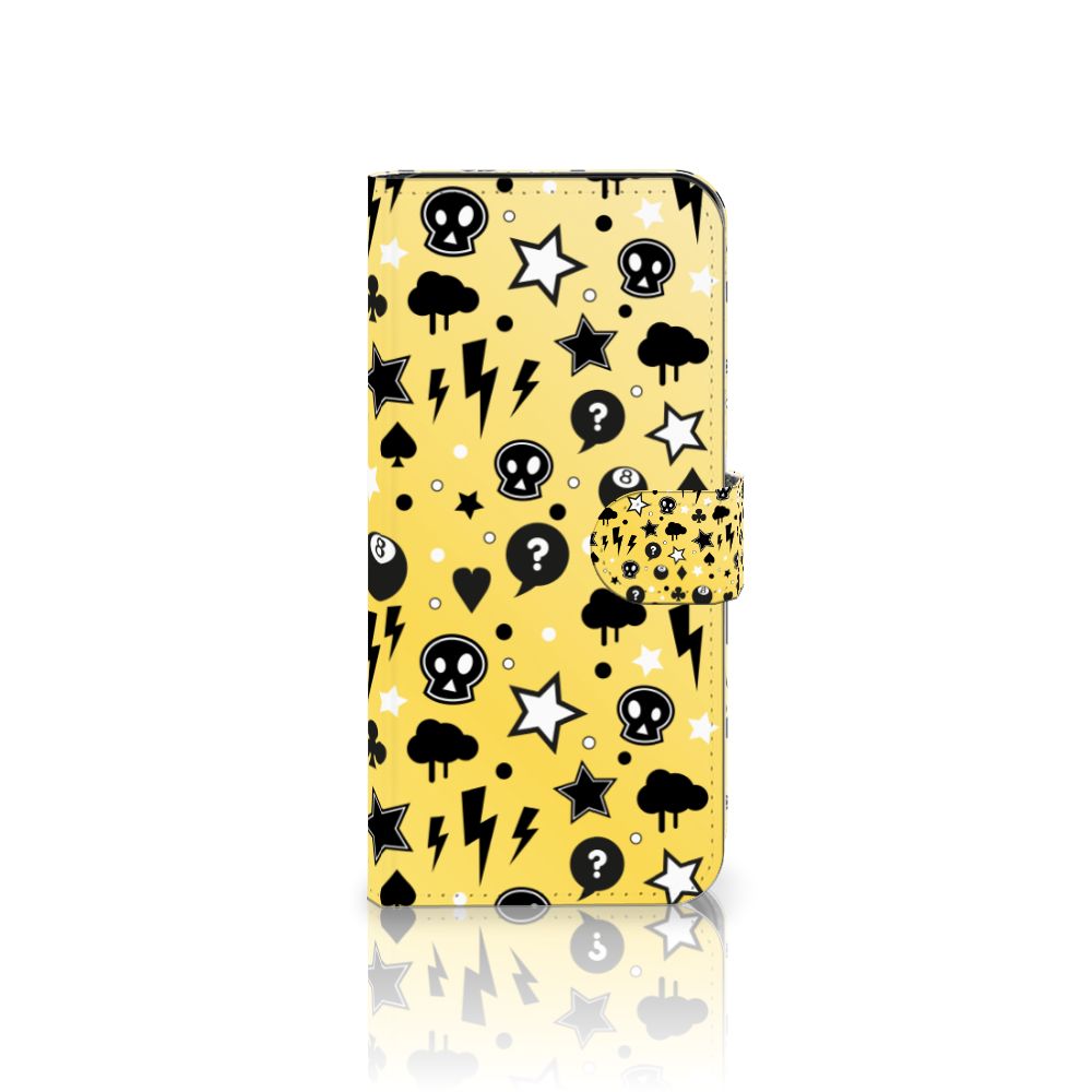 Samsung Galaxy A36 Telefoonhoesje met Naam Punk Geel voorkant