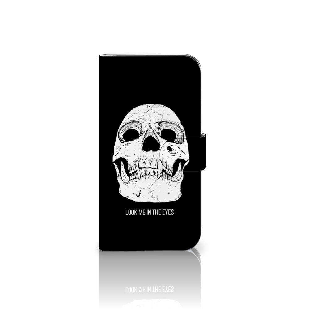Samsung Galaxy S25 telefoonhoesje met naam Skull Eyes vooraanzicht