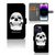 Telefoonhoesje met Naam iPhone 15 Pro Max Skull Eyes met uniek schedel ontwerp en vakjes voor pasjes.