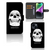 Telefoonhoesje met Naam iPhone 15 Skull Eyes - uniek design met schedel, ruimte voor pasjes en briefgeld.