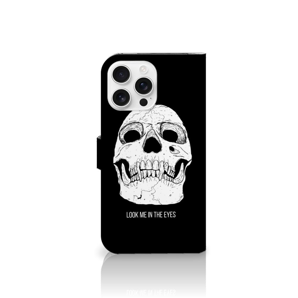 iPhone 16 Pro Max Telefoonhoesje met Naam Skull Eyes vooraanzicht