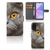 Telefoonhoesje met Pasjes OPPO A78 5G | A58 5G Britse Korthaar met afbeelding van kat met gele ogen