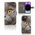 Telefoonhoesje met Pasjes iPhone 15 Pro Max Britse Korthaar met indrukwekkende kattenprint en binnen pocket voor pasjes.